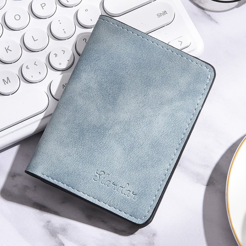 Ultra-Thin Mini Small Wallet Men'S Short Student Men'S Card Holder Driver'S License Wallet Young Men'S Vertical Wallet Soft - Image 3